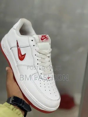 Nike Air Force 1 Low "White/University Red" Jewel