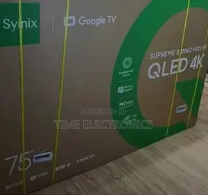 Syinix 75" Qled New 2026 Smart Tv 10 Years Warranty Free Delivery