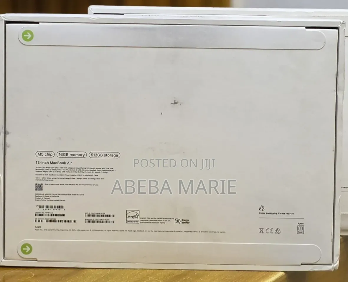 New Laptop Apple MacBook Air 2026 M5 13-inch 16GB Apple M5 SSD 512GB