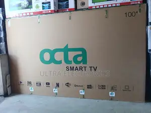 Octa 100-Inch Smart Uhd Tv in Its Original Shipping Box.