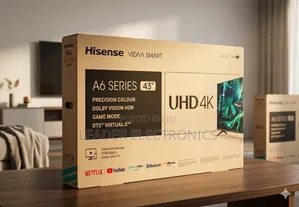 Hisense Tv 43" A6 Series – Uhd Smart Tv ( Original ) 3 Year Warran