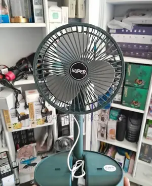 Fan Green Super Branded Telescopic Folding Rechargeable Fan