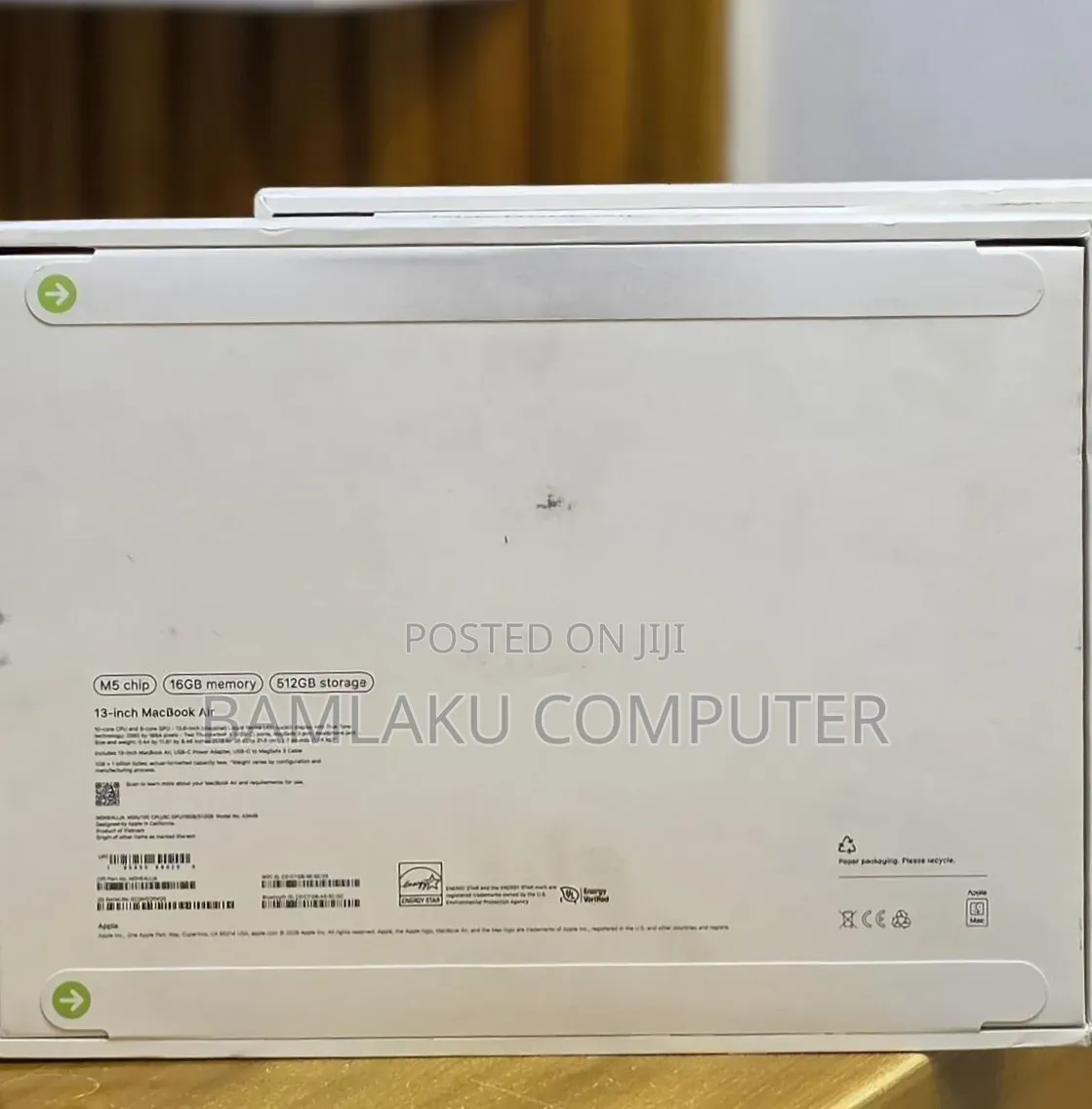 New Laptop Apple MacBook Air 2026 M5 13-inch 16GB Apple M5 SSD 512GB