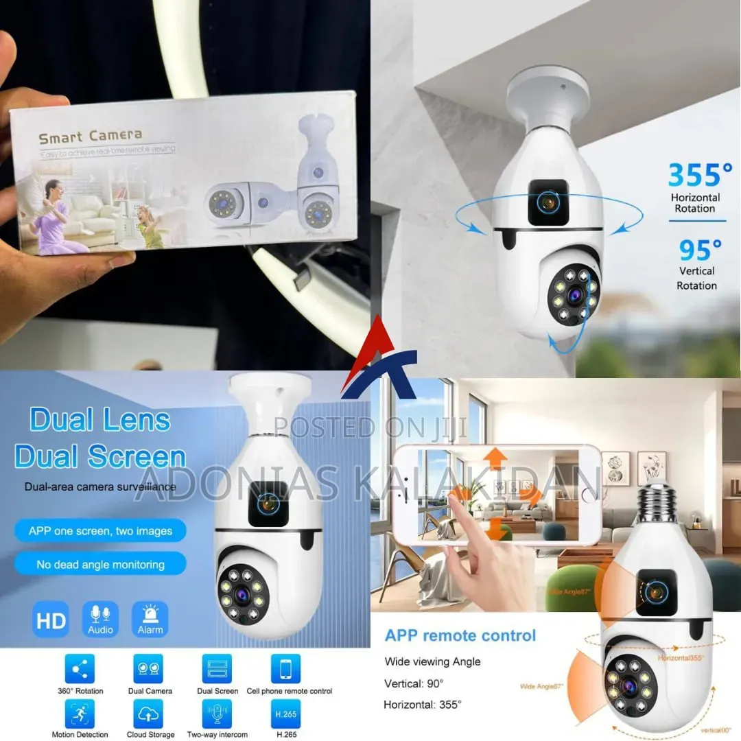 V380 Dual Bulb 360° Wifi Cam