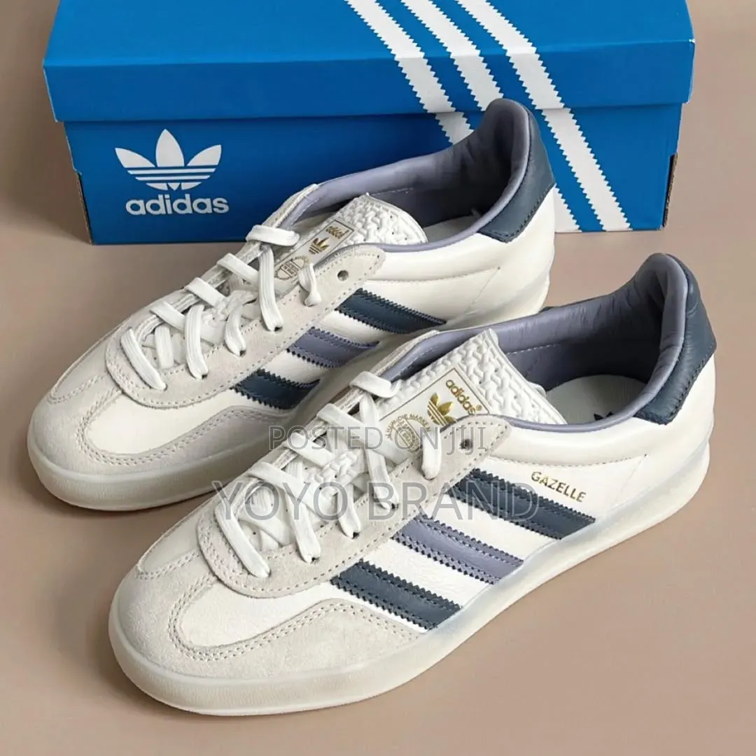 Adidas Gazelle Indoor White/Blue Unisex Fashion Sneaker