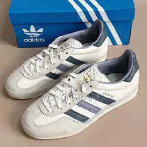 Adidas Gazelle Indoor White/Blue Unisex Fashion Sneaker