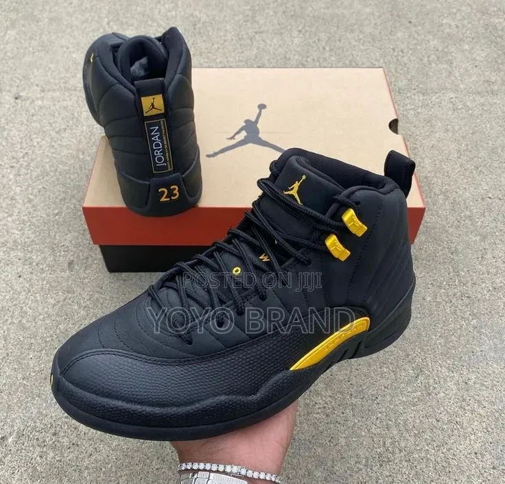 Air Jordan 12 Retro Unisex "Black Taxi"Unisex Fashion Boots