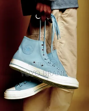 New Arrived Unisex All Star Converse Chunk 70 Plus Hi True Sky Blue