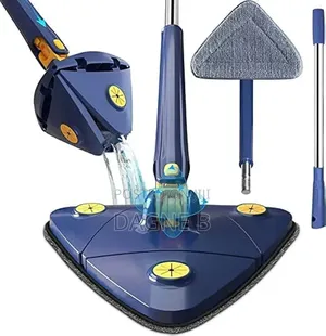 Rotary Triangle Self Twisting Cleaning Mop ራሱን የሚጨምቅ መወልወያ
