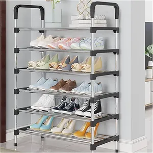 Shoe Rack 6 Tier Stainless Steel የብረት የጫማq መደርደሪያ