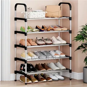Shoe Rack 6 Tier Stainless Steel የብረት የጫማq መደርደሪያ