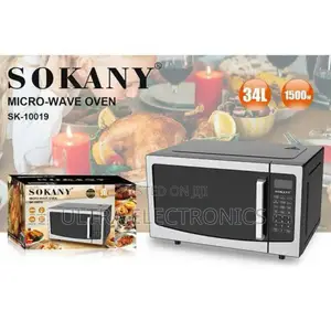 Sokany Sk-10019 Digital Microwave Oven With a 34-Liter Capacity