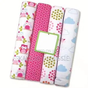 4pcs Flannel Receiving Blankets መቀበያ መጠቅለያ
