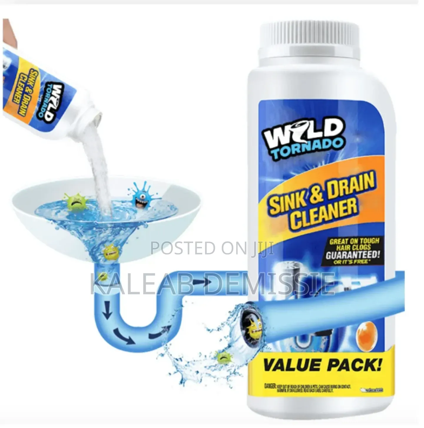 Tornado Sink and Drain Cleaner ለኩሽና,ለሽንት ቤት , ለሲንክ, ለሻውር ቤት, መፅጃ