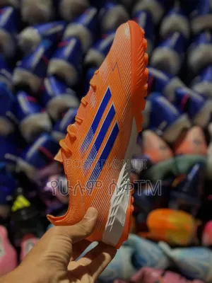 Adidas F50 'Orange/Blue' Turf Tf Men's Football Cleats Taketa Shoes