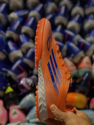 Adidas F50 'Orange/Blue' Turf Tf Men's Football Cleats Taketa Shoes