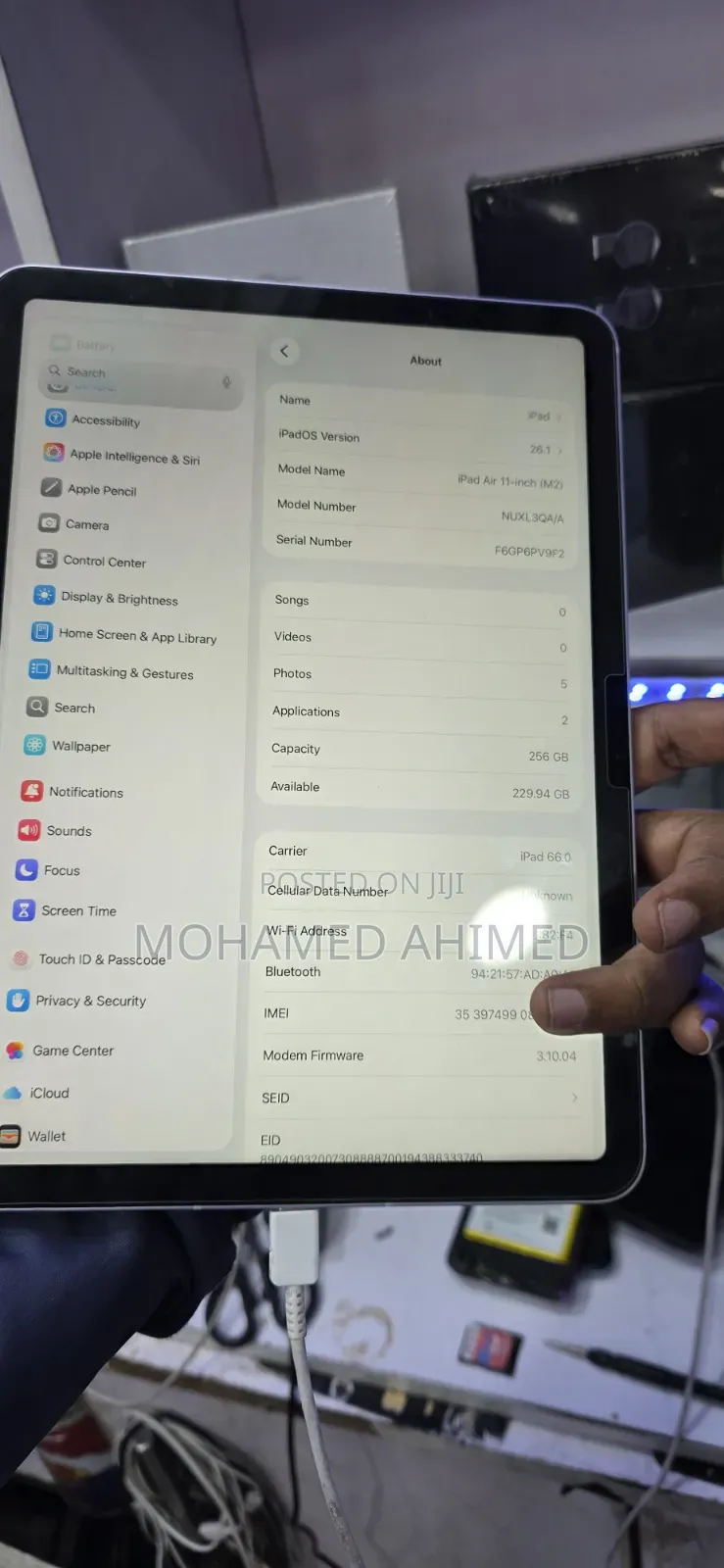New Apple iPad Air 11 (2024) 256 GB Gray