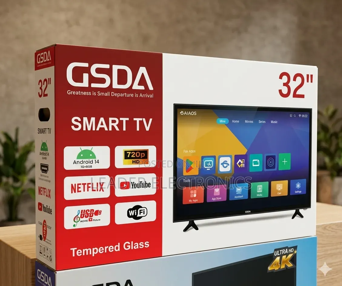 Gsda Tv 32" Smart Android Tv – Affordable Smart Entertainment