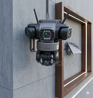 Solar Security Camera 4 Lens – No Electricity | Sim Card PTZ