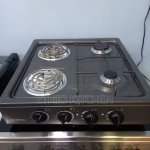 Kumtel 4 Burner Stove ባለ 4-ምድጃ 2 ኤሌክትሪክ/2 ሲሊንደር ስቶቭ!