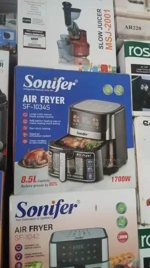 Sonifer Sf-1034s Air Fryer With a 1700w Power Rating and an 8.5-Liter