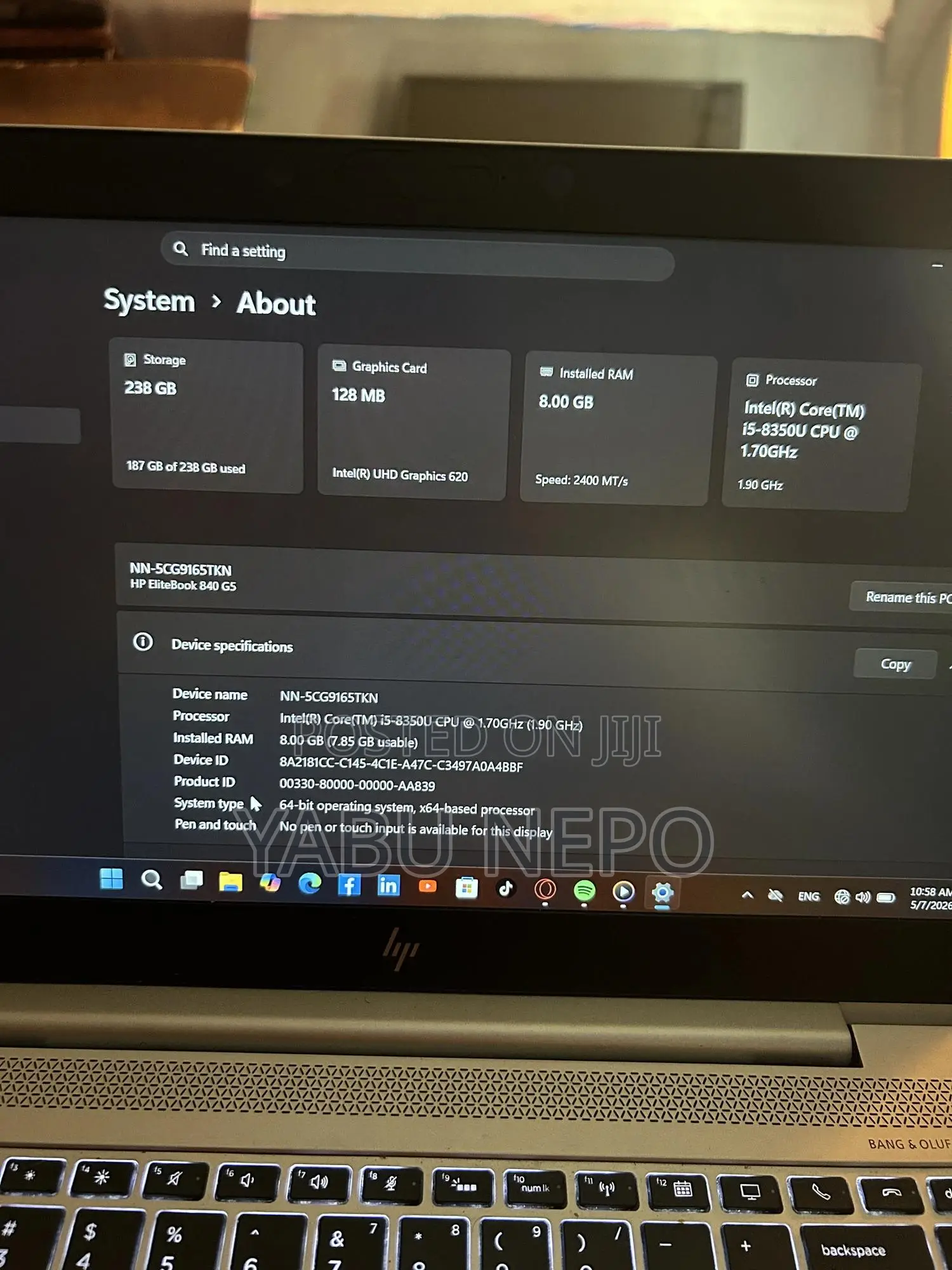 Laptop HP EliteBook 840 8GB Intel Core i5 HDD+SSD 512GB