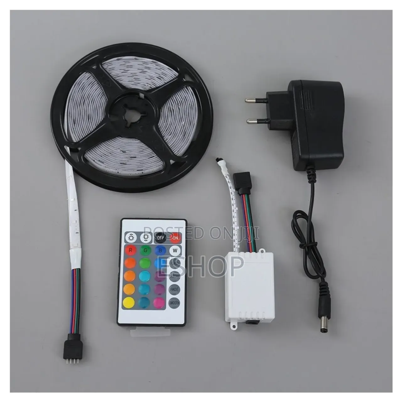 Complete 12v 5m Led Strip Kit - 54 Bulbs, Remote Silicone Adhesive