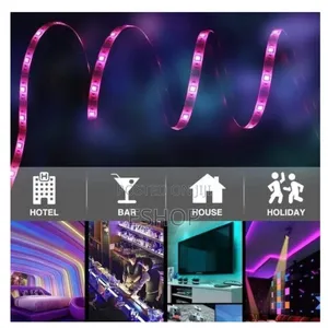 Complete 12v 5m Led Strip Kit - 54 Bulbs, Remote Silicone Adhesive