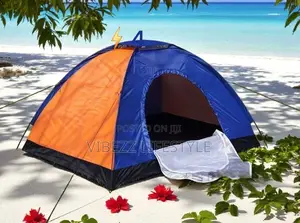 4-Person Family Camping Tent With 2-Way Zipper