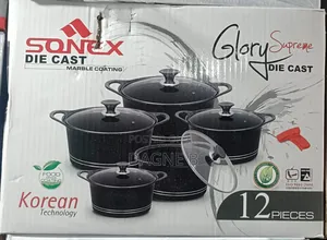 Sonex Heavy Duty Non-Stick Pot ሶኔክስ ሴራሚክ ድስት ባለ 5 ደረጃ