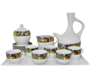 29psc Saba Ethiopian Porcelain Coffee Set ሳባ የቡና ሴት
