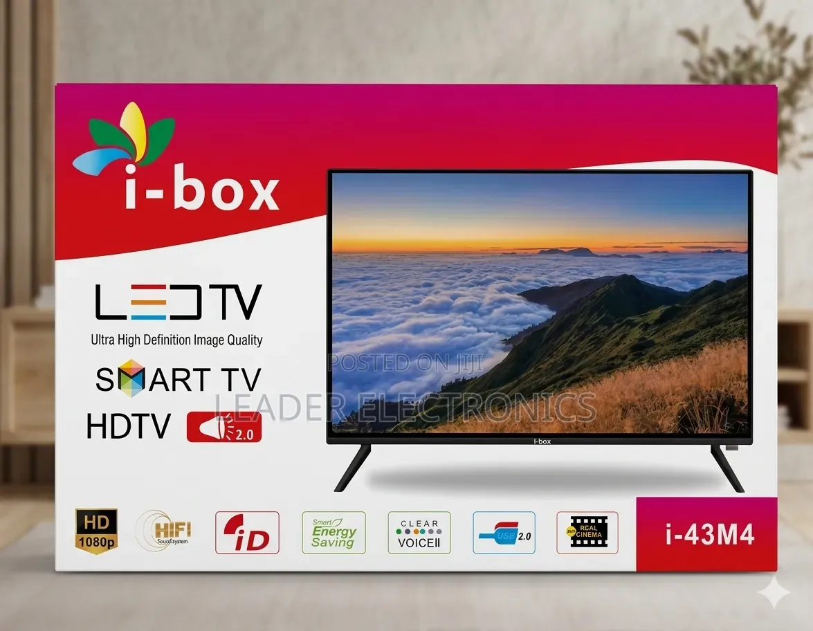 I-Box Tv 43" Smart Android Tv – Double Glass | New | 5 Year Warranty