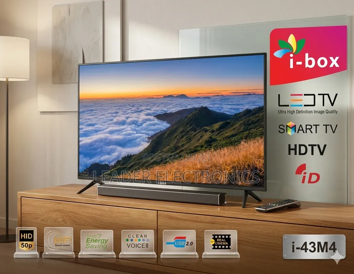 I-Box Tv 43" Smart Android Tv – Double Glass | New | 5 Year Warranty