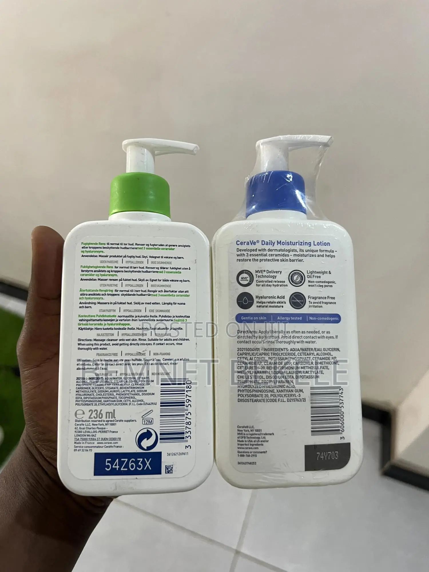 Cerave Cleanser and Moisturizer