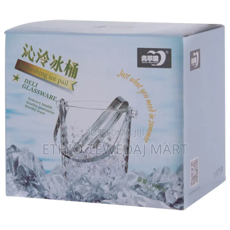 Glass Ice Bucket Tongs - 900ml