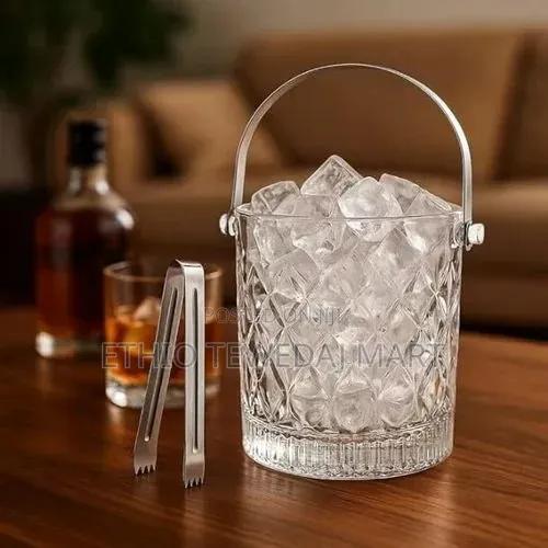 Glass Ice Bucket Tongs - 900ml