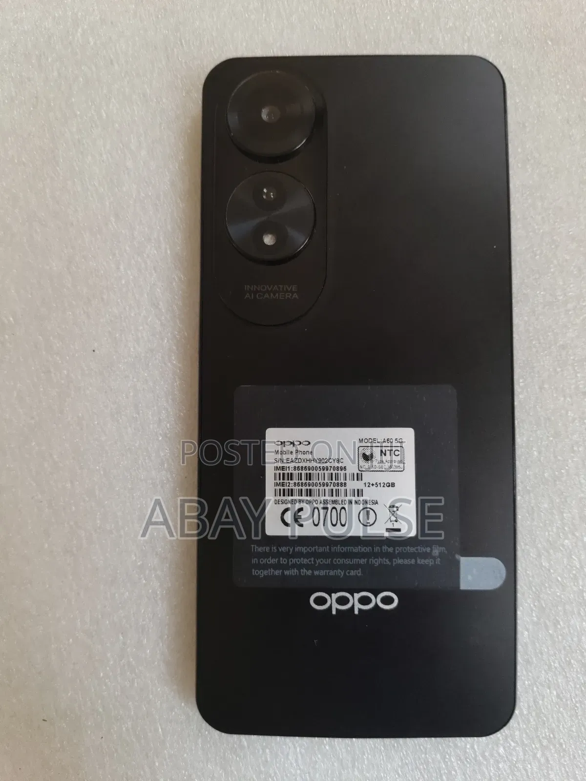 New Oppo A60 256 GB Black
