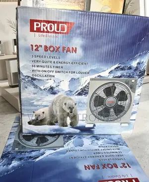 Proud Life Electric 12" Box Fan – High-Efficiency Cooling