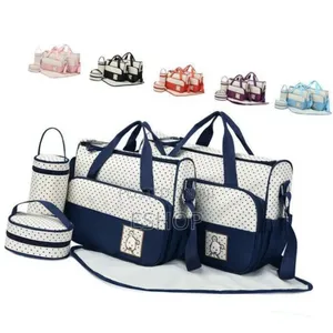 Smart 5-in-1mother Baby Bag System Handbag With Built-in Changing Area