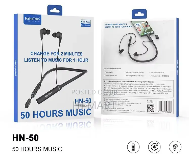 High Quality Haino Teko Hn50 Neckband Earphone