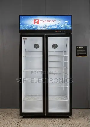 Everest Commercial Double-Door Display Refrigerator 750