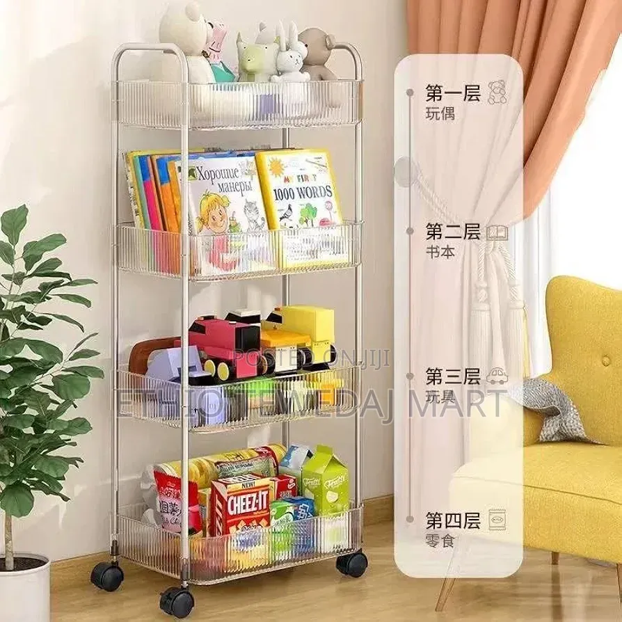 Storage Organizer Cart for Kitchen, Bathroom, Office, Laundry Room