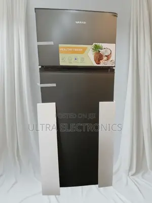 Garad Top-Freezer Refrigerator in a Sleek Gray Finish Design