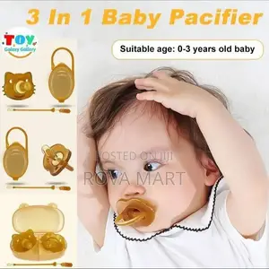 Baby Silicone Pacifier Set With Cute Storage Box