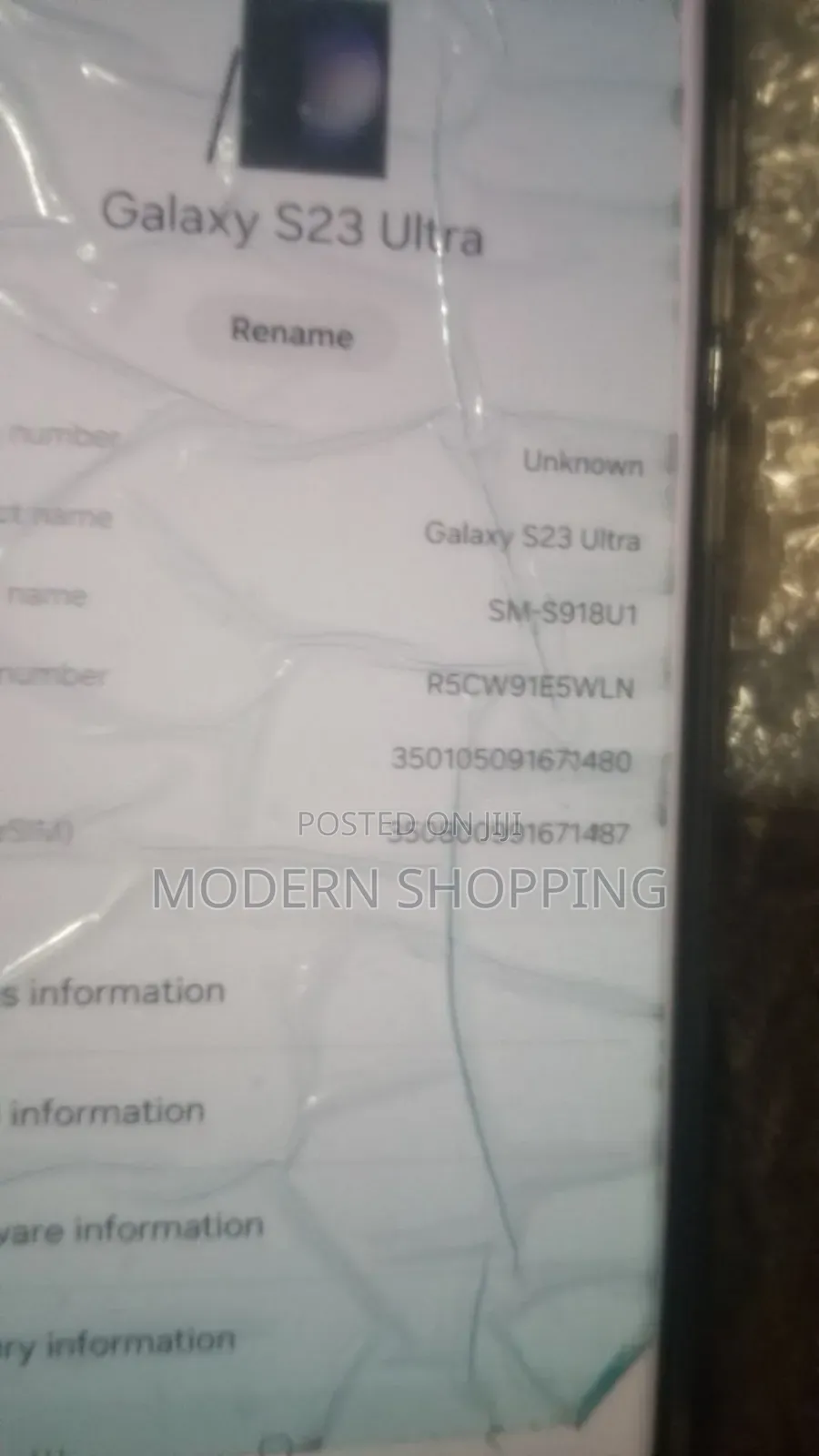 New Samsung Galaxy S23 Ultra 256 GB Gold