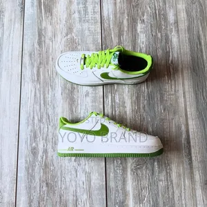 Nike Air Force 1 Low White/Green Lather Unisex Fashion Shoes