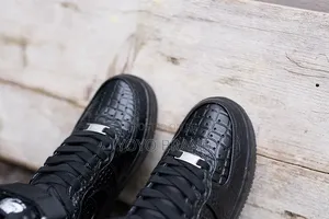 Nike Air Force *"Love You Foreever" Black Crocodile Black Unisex Shoes