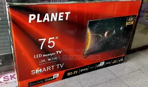 ➜Planet 75" New 2026 Smart Android Double Glass Tv ➭Free Delivery