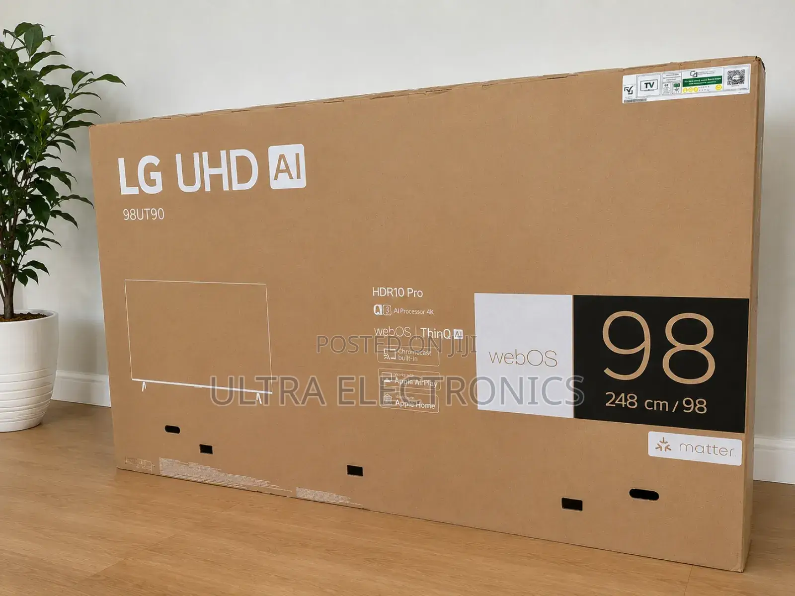 Lg 98ut90 98-Inch Uhd Smart in Its Original Shipping Box.