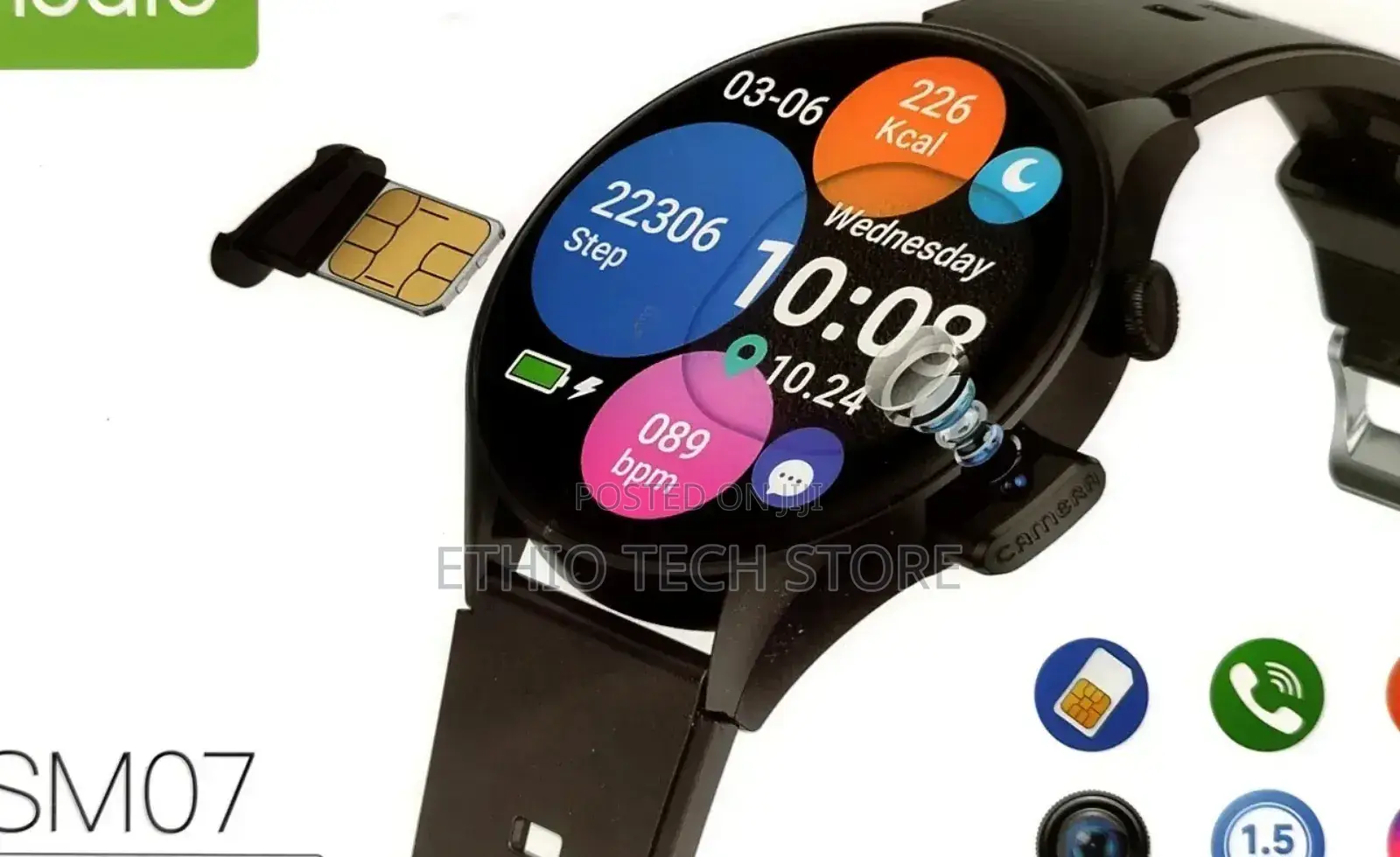 Modio Sm07 Sim Card Support Smart Watch